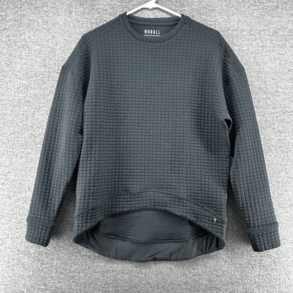 Nobull Sweater Pullover Women XS Activewear Waffle Pattern Green